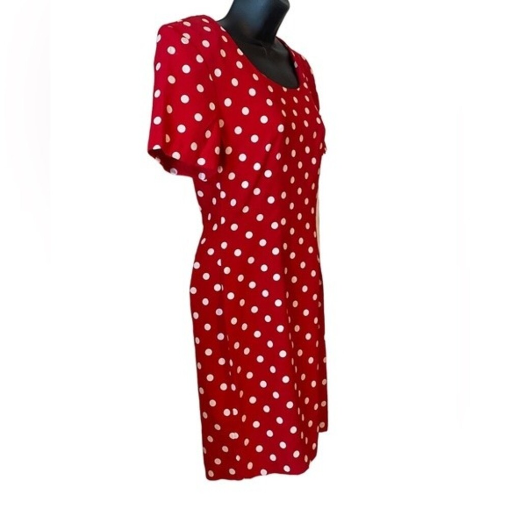 Vintage red & white polka dot fitted dress My Michelle red dress EUC size 5/6